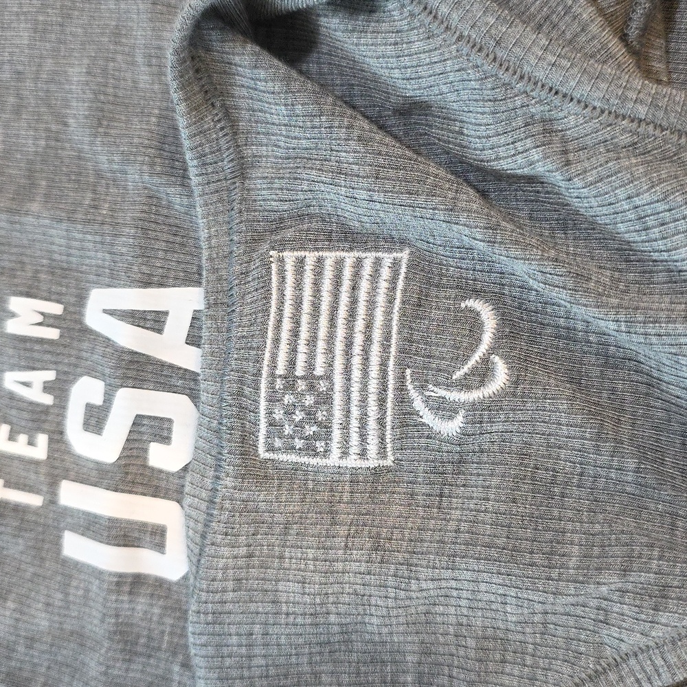 2pcs SKIMS Soft Lounge Rib Tank + Thong Team USA PARALYMPIC HEATHER GRAY - Picture 13 of 14
